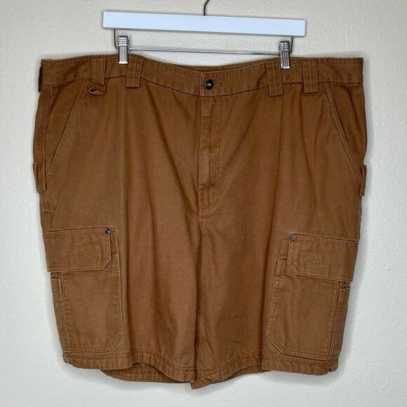Duluth Trading Fire House 10 Inch Utility Carpenter Cargo Short Brown Men 48 - Picture 3 of 13